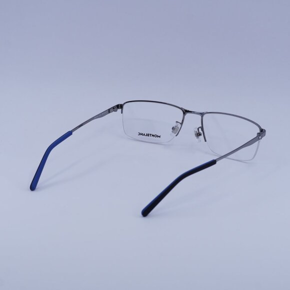 Montblanc MB0107O 002 Eyeglasses Ruthenium 56mm Rectangle Frame - Picture 3 of 10